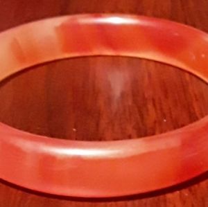 GENUINE RED JADE BANGLE BRACELET 63MM FINE
